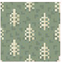 Green pattern with beige cedar trees?