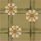 Green blanket with flowers