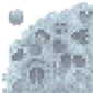 Snow path with paw prints